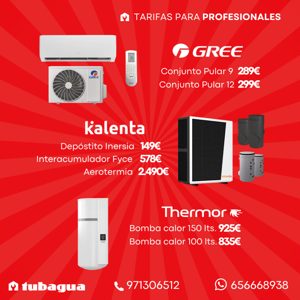 GREE, Kalenta y Thermor en promoción en Ibiza